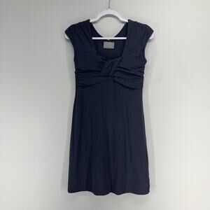 Athleta Leighani Dress Womens Small Asphalt Gray Cap Sleeve Casual Athletic